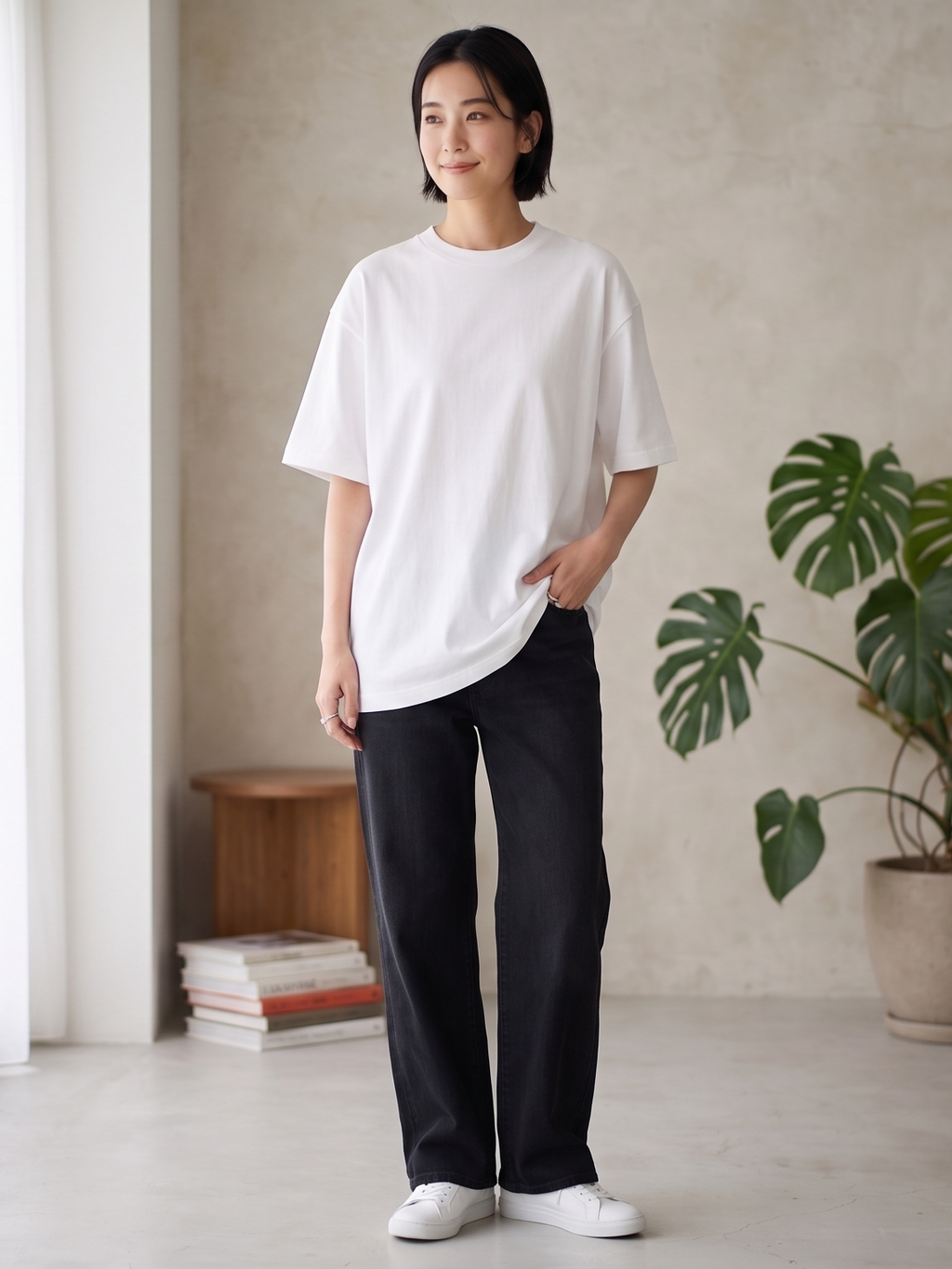 シンプル白Tシャツ